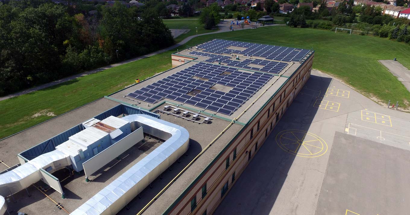 Hickory Woods Public School, Peel, ON - Skylight & Metal Roof Replacement + Solar Panel Installation