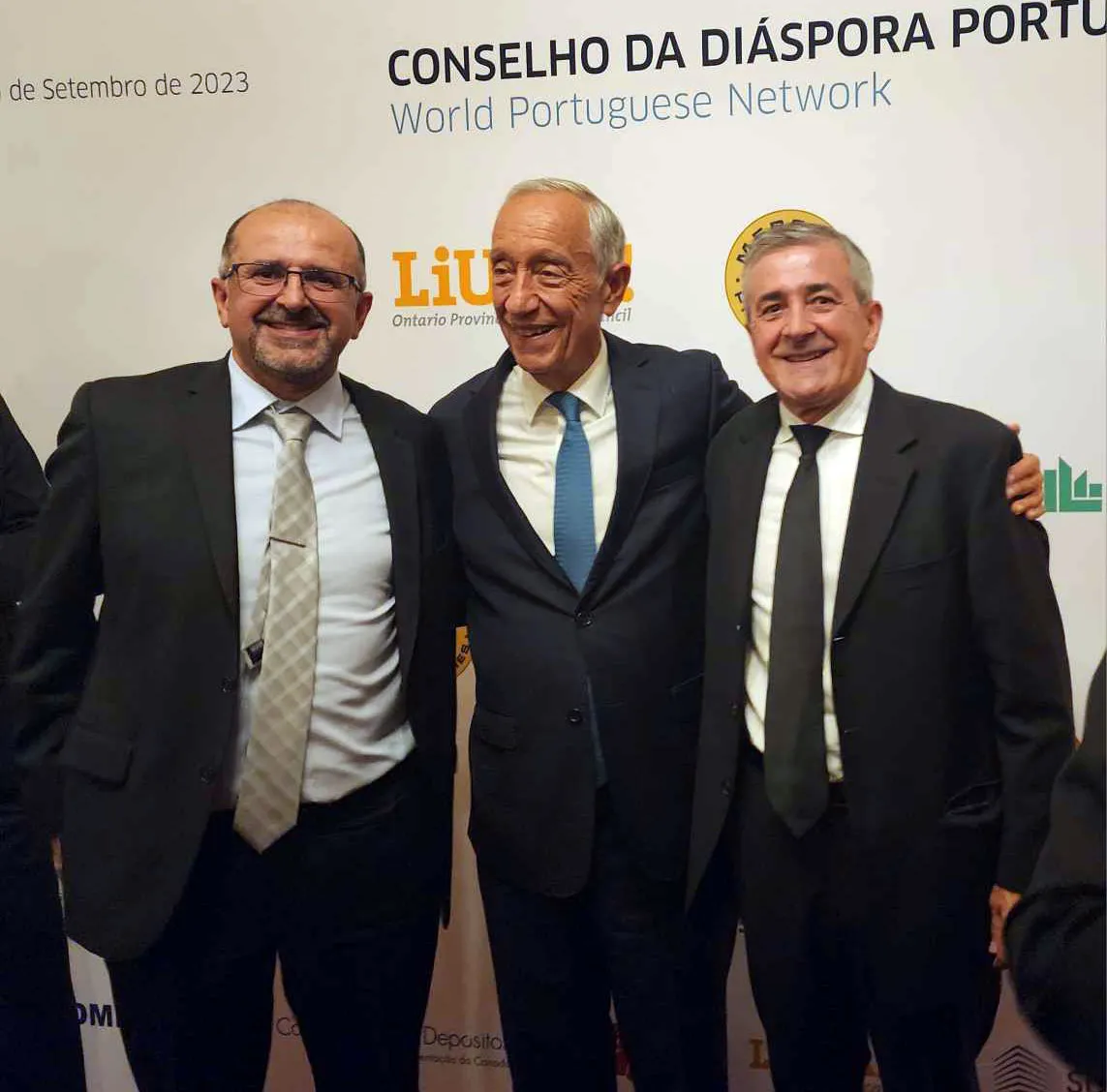 The Portuguese Republic, Marcelo Rebelo de Sousa with Triumph Group of Companies' CEO Mario Ribeiro and President Frank Ribeiro