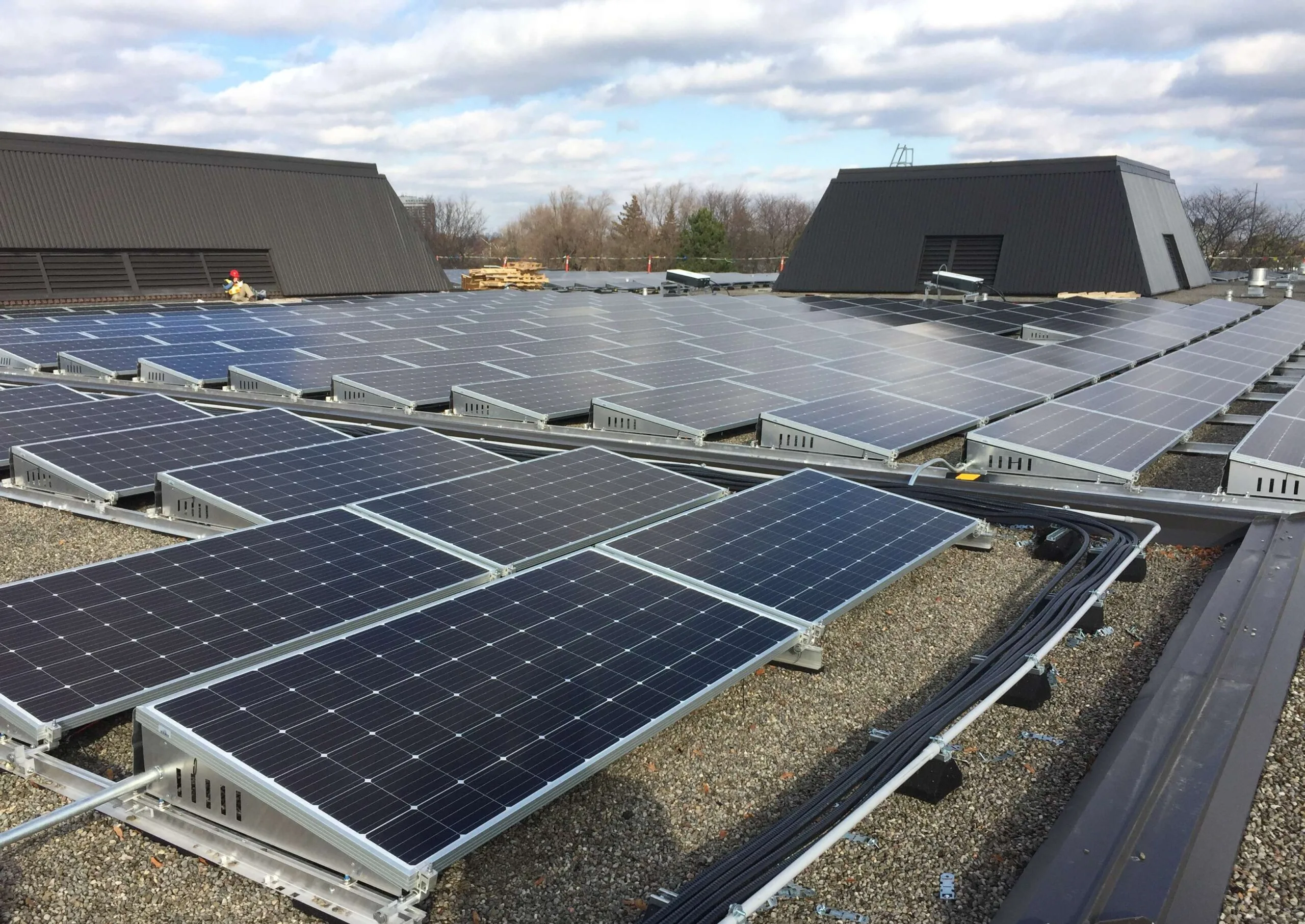 Solar Project - Solar panel installation on Clarkson Secondary School