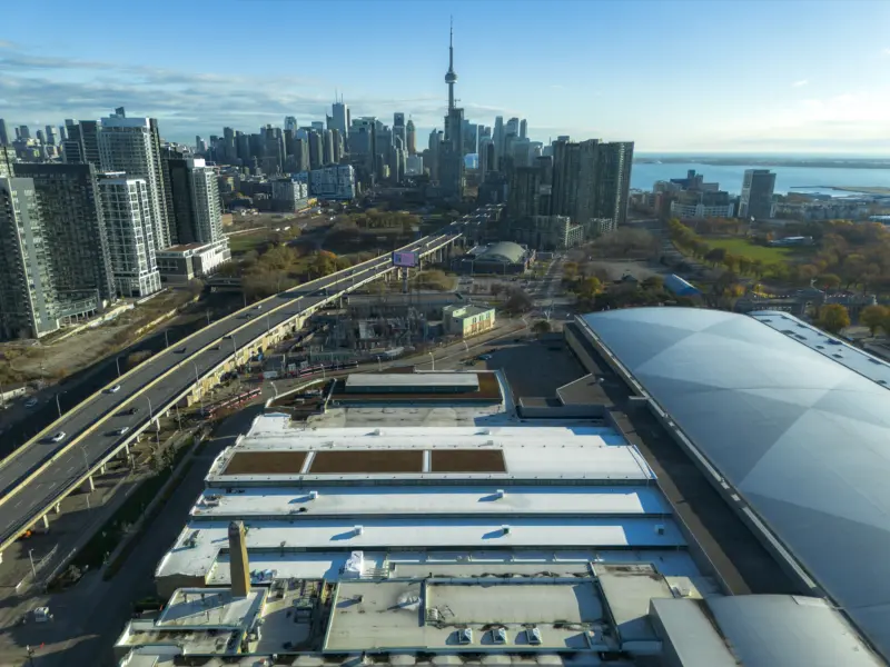 Roof replacement, sheet metal works, sing ply roof system industry building project by Triumph Group of Companies