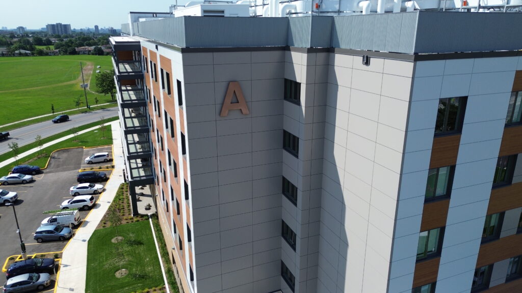 Cladding project with ACM Panels done at Humber LTC by Triumph Group of Companies