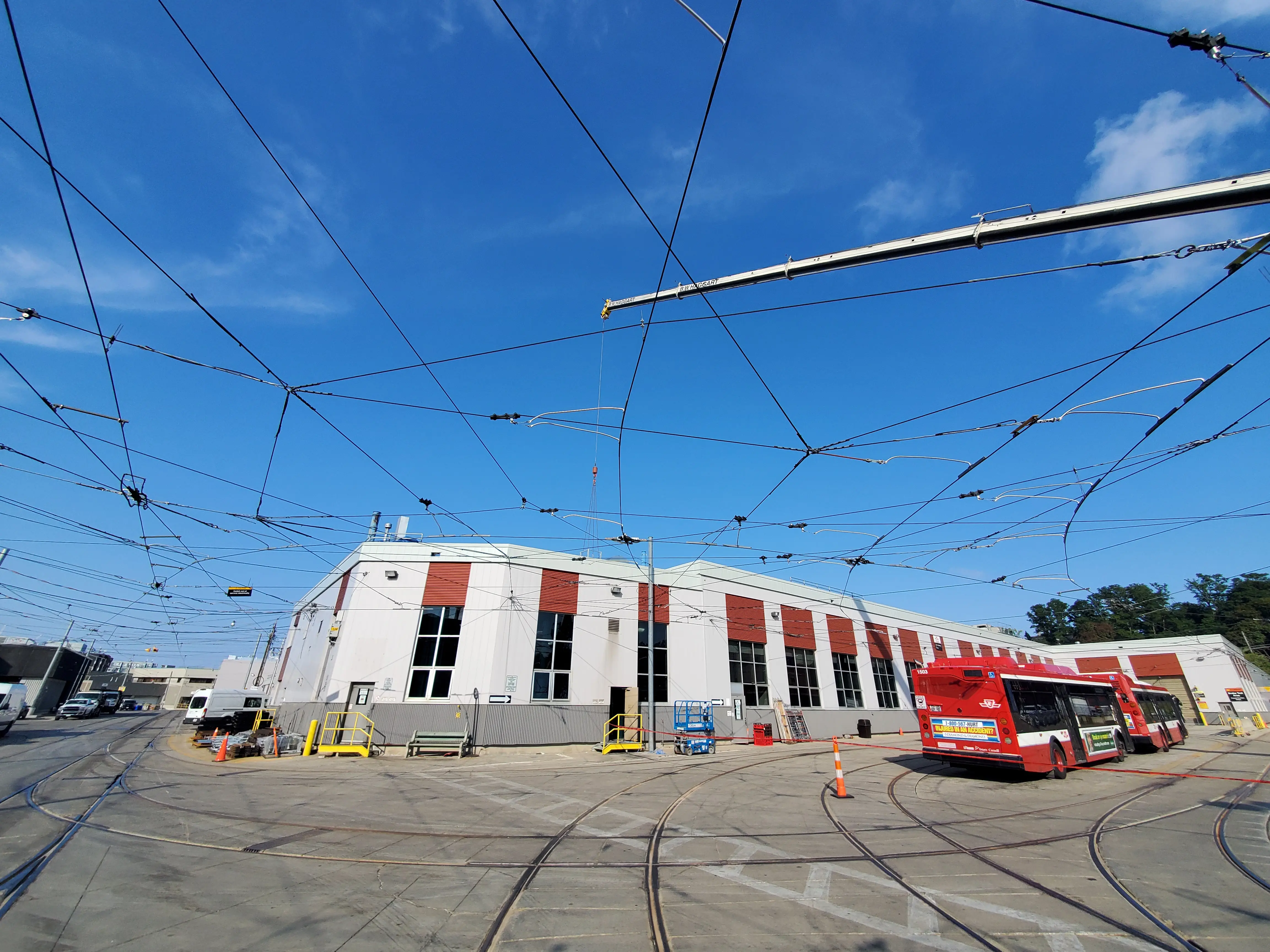 Cladding Retrofit, roofing, glazing, skylight and electrical work done at TTC Harvey Shop by Triumph Group of Companies