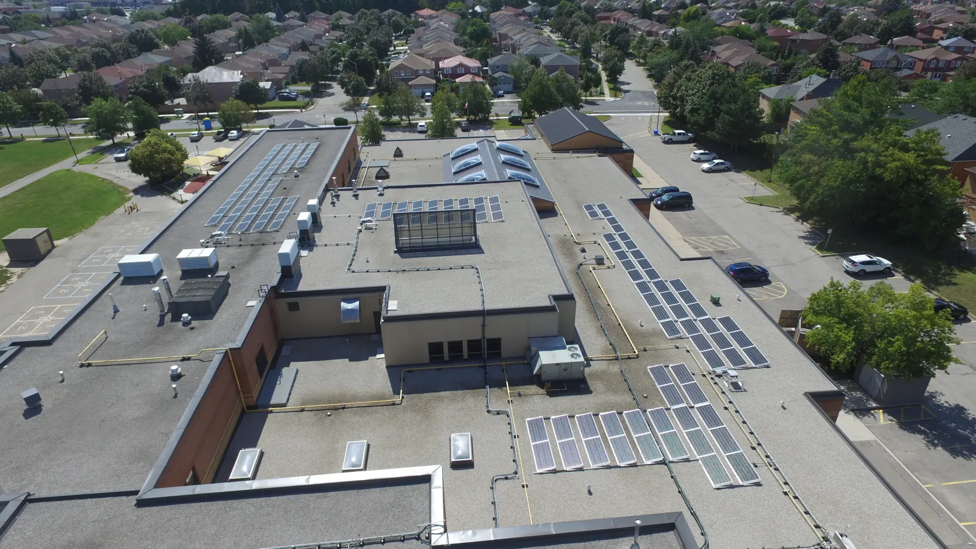 Solar panels installatio project at Champlain School complete by Triumph Group of Companies