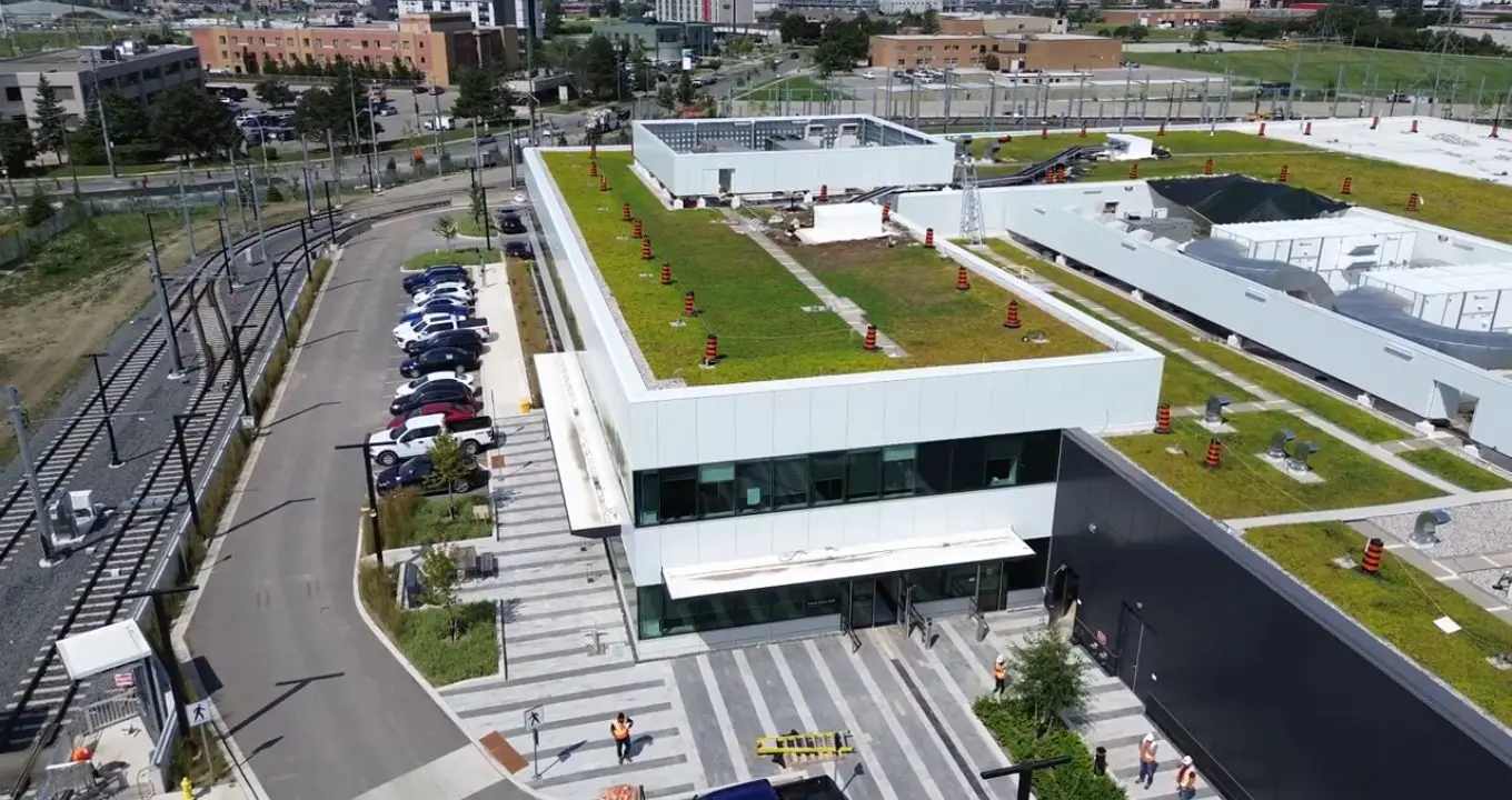 New Roofing and Cladding work done at the Finch Light Rail Transit Station by Triumph Group of companies