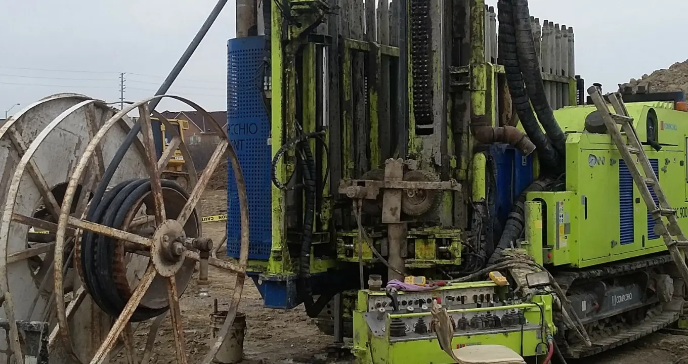 Loop Geothermal Drilling and Concrete Pouring